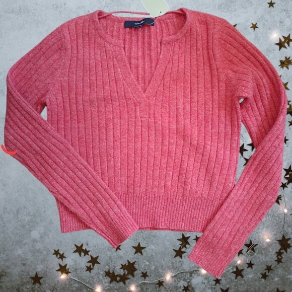 Vero Moda Pink V-Neck Sweater - Picture 9 of 9